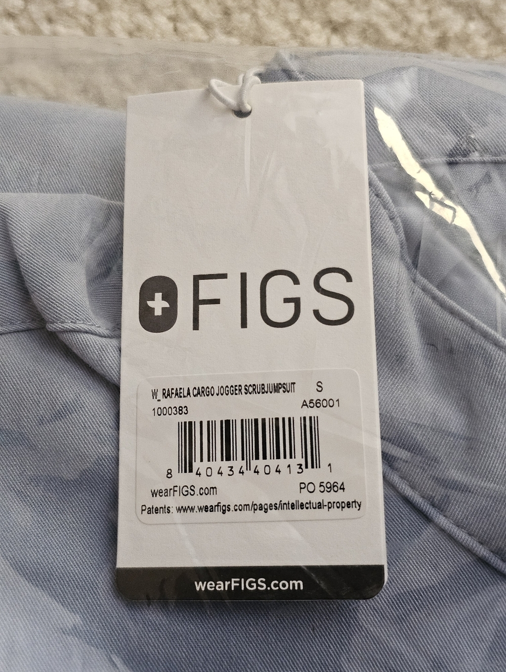 FIGS DUSTY BLUE RAFAELA SCRUB JUMPSUIT - Picture 3 of 4